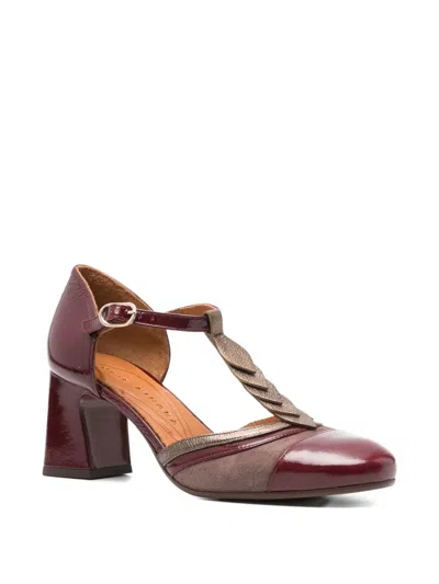 Chie Mihara 70mm T-bar Block-heel Pumps In Red