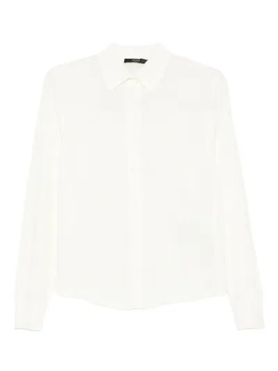 Seventy Chloé Cream Crepe Blouse In White