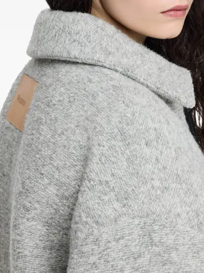 Jw Anderson Contrast Trim Casual Jacket Light Grey Melange In Gray