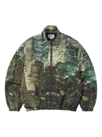 This Is Never That City-print Bomber Jacket In Multi