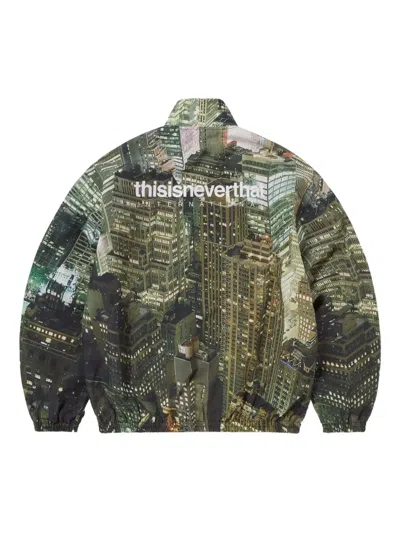 This Is Never That City-print Bomber Jacket In Multi