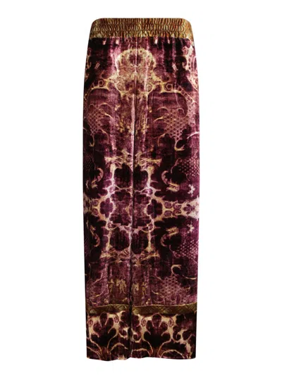 Pierre-louis Mascia Pierre Louis Mascia Patterned Pants In Brown