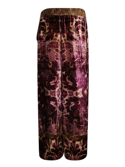 Pierre-louis Mascia Pierre Louis Mascia Patterned Pants In Brown