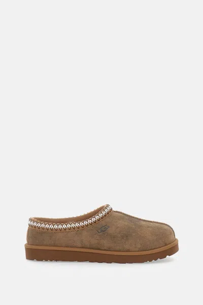 Ugg Chestnut Brown Suede Leather Tasman Ii Slippers In Green
