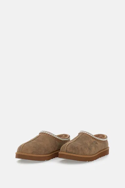 Ugg Chestnut Brown Suede Leather Tasman Ii Slippers In Green