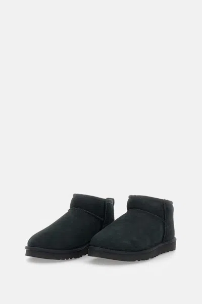 Ugg Ankle-height Sheepskin Boots With Plush Insole In Black