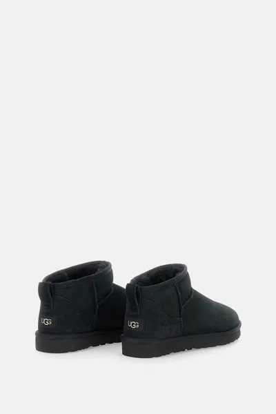 Ugg Ankle-height Sheepskin Boots With Plush Insole In Black