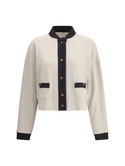 Brunello Cucinelli Plush Cardigan In White