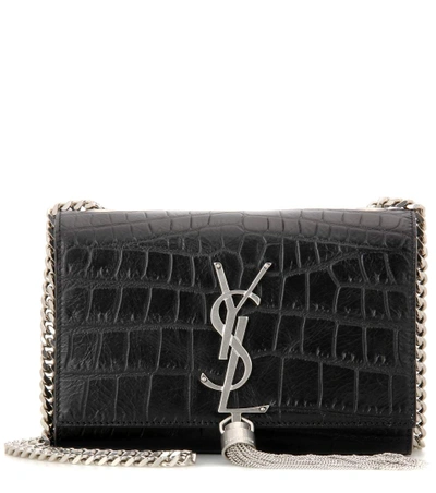 Shop Saint Laurent Kate Small Leather Shoulder Bag In Llack