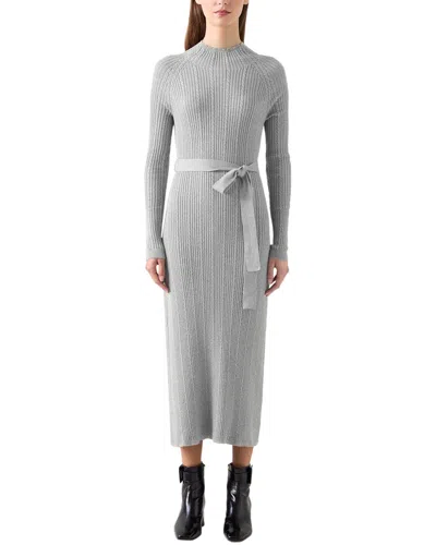 Lk Bennett West Wool-blend Dress In Gray