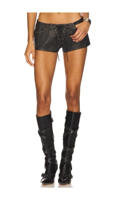 Jaded London Vaca Whipstitch Short In Black