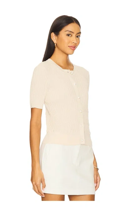 Rag & Bone Stacy Short Sleeve Cardigan In Neutral
