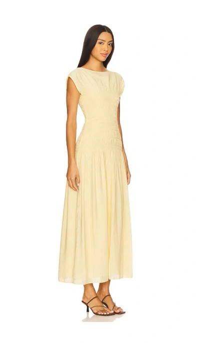 Rag & Bone Skye Smocked Drop-waist Maxi Dress In Neutral