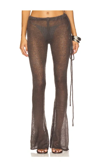 Jaded London Leila Knit Trouser In Gray