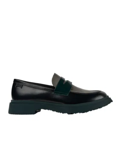 Camper Walden Mismatched Colour-block Loafers In Black