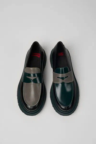 Camper Walden Mismatched Colour-block Loafers In Black
