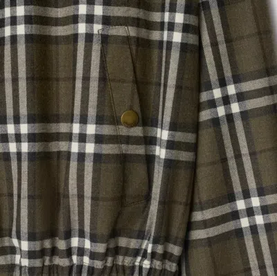 Burberry Karierte Jacke In Green