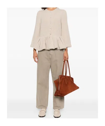 Haikure Five-pocket Denim Trousers In Brown