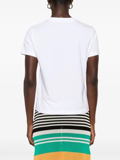 Casablanca White Cotton T-shirt With Print In White