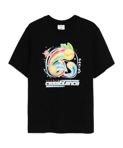 Casablanca Casa Way Mountain Printed T-shirt In Black