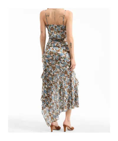 Veronica Beard Avenal Floral-print Silk Midi Dress In Multi