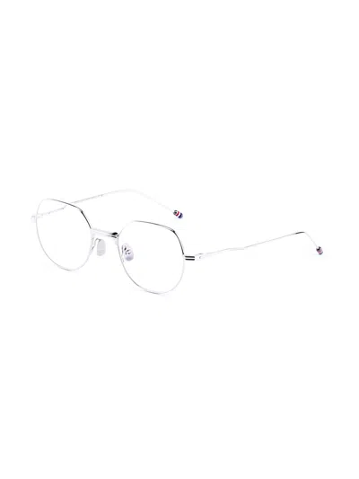 Thom Browne Round-frame Glasses In Metallic