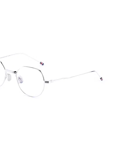 Thom Browne Round-frame Glasses In Metallic
