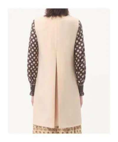 Valentino Short Dress In Wool And Cashmere In Neutral