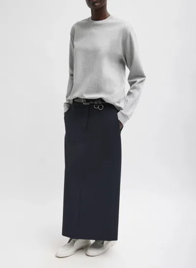 Tibi Tropical Wool Maxi Trouser Skirt In Black