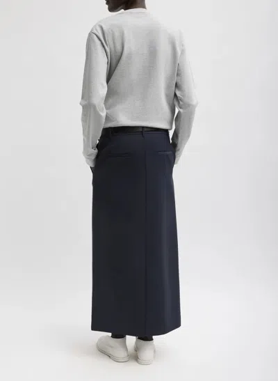Tibi Tropical Wool Maxi Trouser Skirt In Black