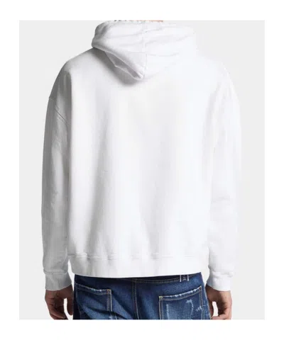 Dsquared2 Dsquared Men Hoodie Hand-drawn In White