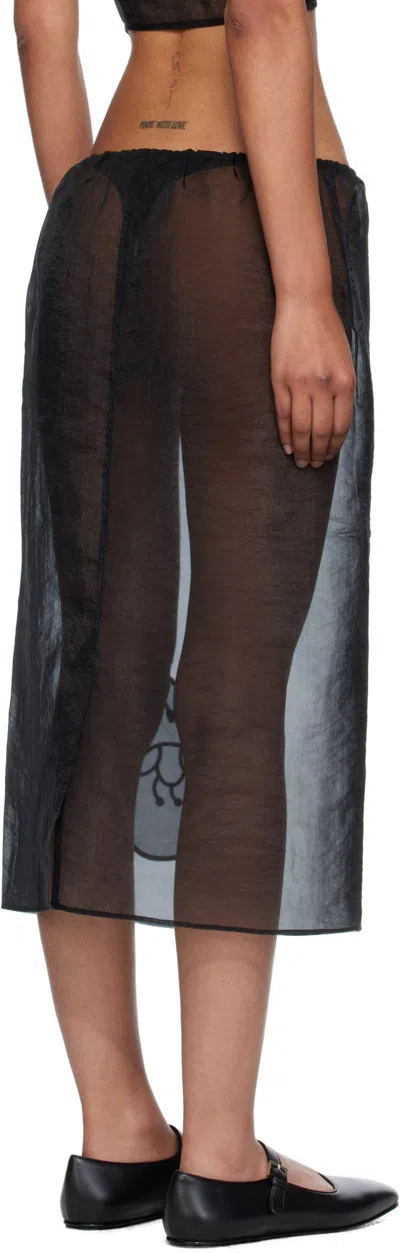 Cecilie Bahnsen Elastic Drawstring Skirt In Black