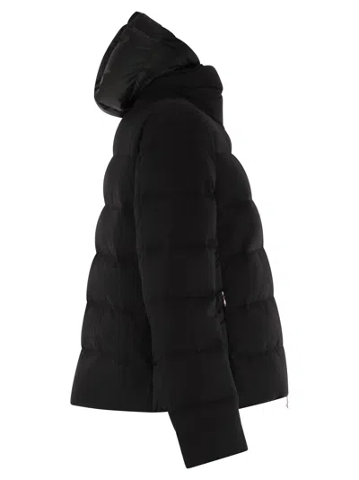 Herno Resort Silk And Cashmere Down Jacket In Black