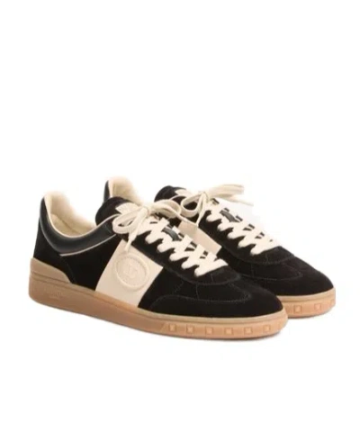 Valentino Black/ivory Upvillage Sneakers In Black