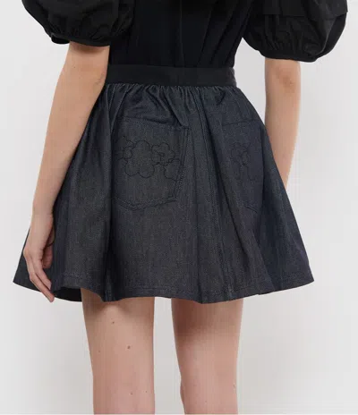 Cecilie Bahnsen Bobbi Waistband Pocket Skirt In Blue