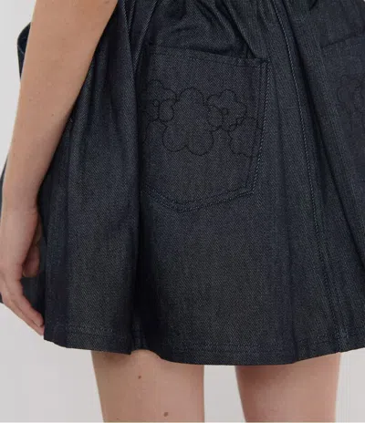 Cecilie Bahnsen Bobbi Waistband Pocket Skirt In Blue