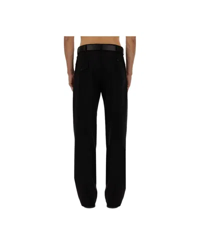 Moschino Couture Classic Regular Fit Wool Pants In Black
