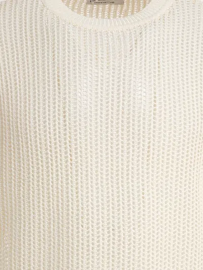 Nonnative Loose Open-knit Sweater With Ribbed Detailing In White