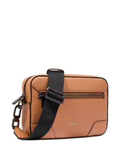 Lancel Leather Messenger Bag In Brown