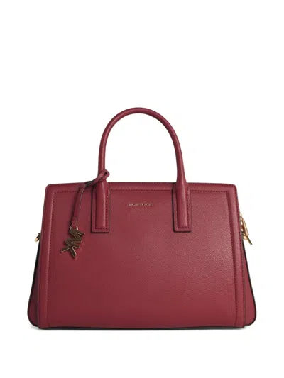 Michael Kors Medium Laila Mulberry Leather Handbag In Red