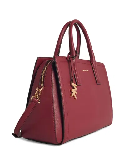 Michael Kors Medium Laila Mulberry Leather Handbag In Red