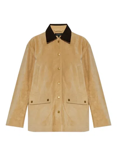 Rag & Bone Long Sleeve Casual Jacket In Brown