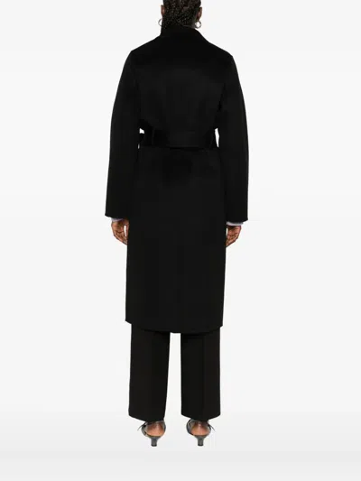The Dynamis Studio Belted Notched Coat In Black