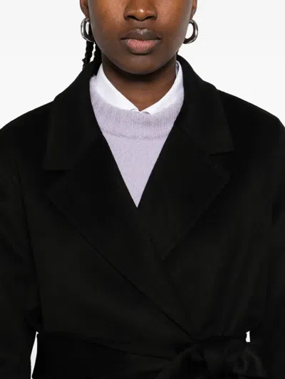 The Dynamis Studio Belted Notched Coat In Black