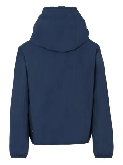 Save The Duck Hooded Zip-up Padded Jacket In Blue
