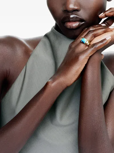 Brooke Gregson 18k Yellow Gold Opal Diamond Ring In Gold