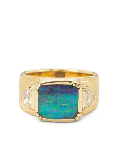 Brooke Gregson 18k Yellow Gold Opal Diamond Ring In Gold