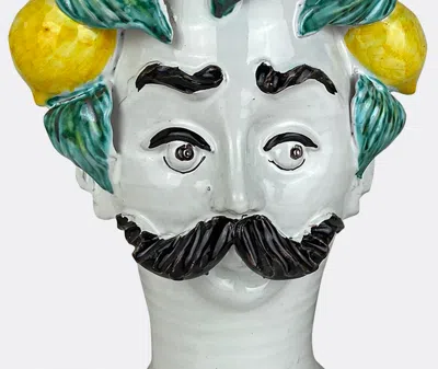 Les-ottomans Lemon Ceramic Vase In Multicolor