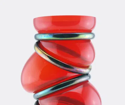 Vanessa Mitrani Chain Ring Polished Vase In Red