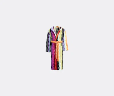 Missoni Giacomo Hooded Bathrobe In Orange